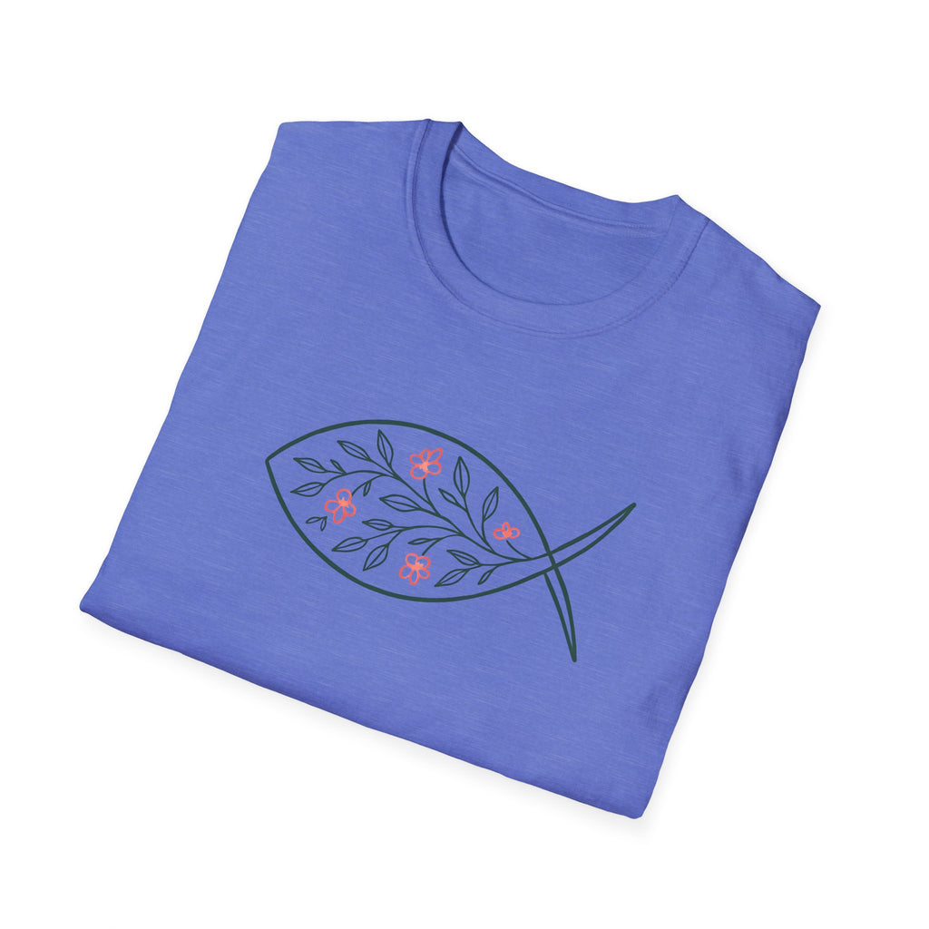 Floral Leaf Fish T-Shirt