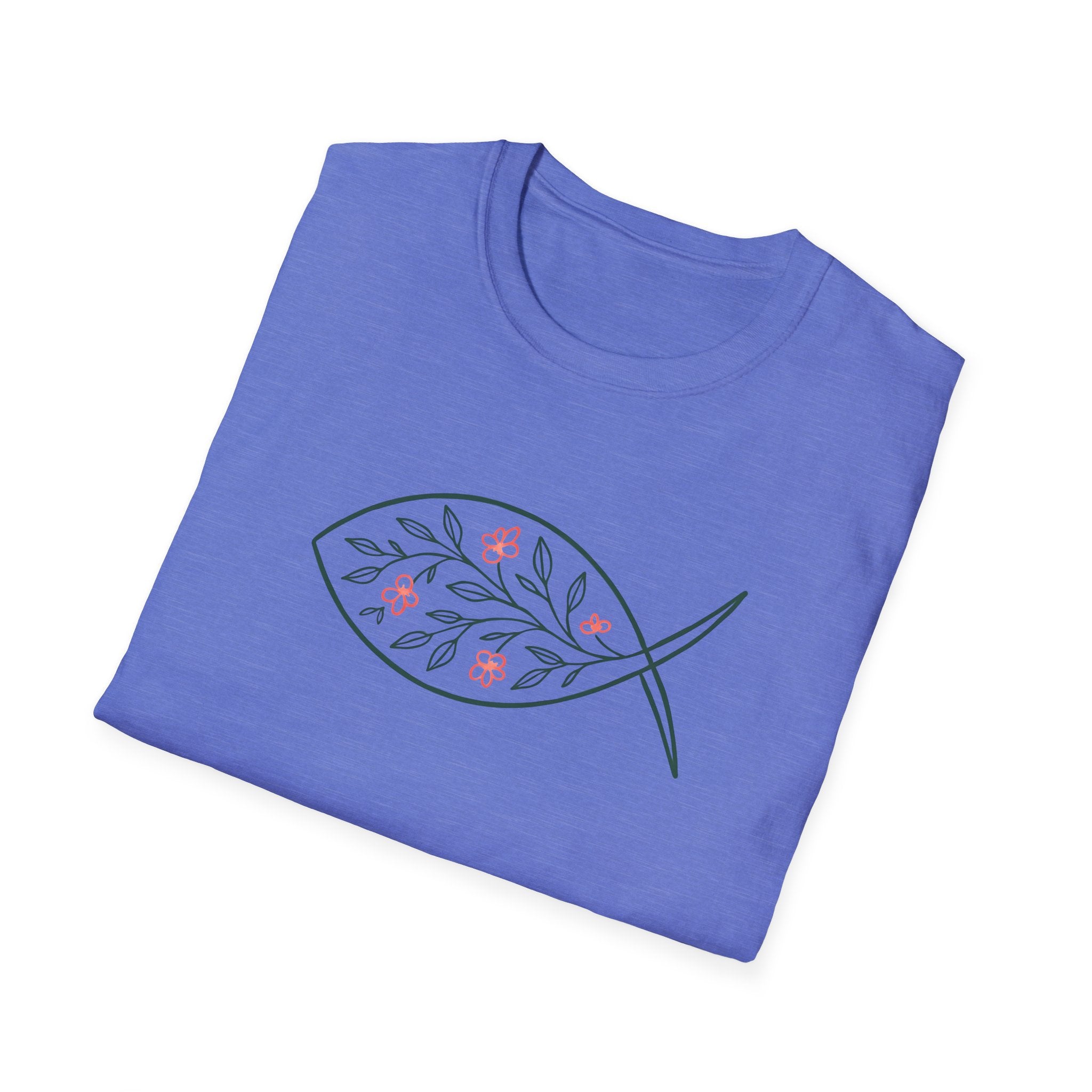 Floral Leaf Fish T-Shirt