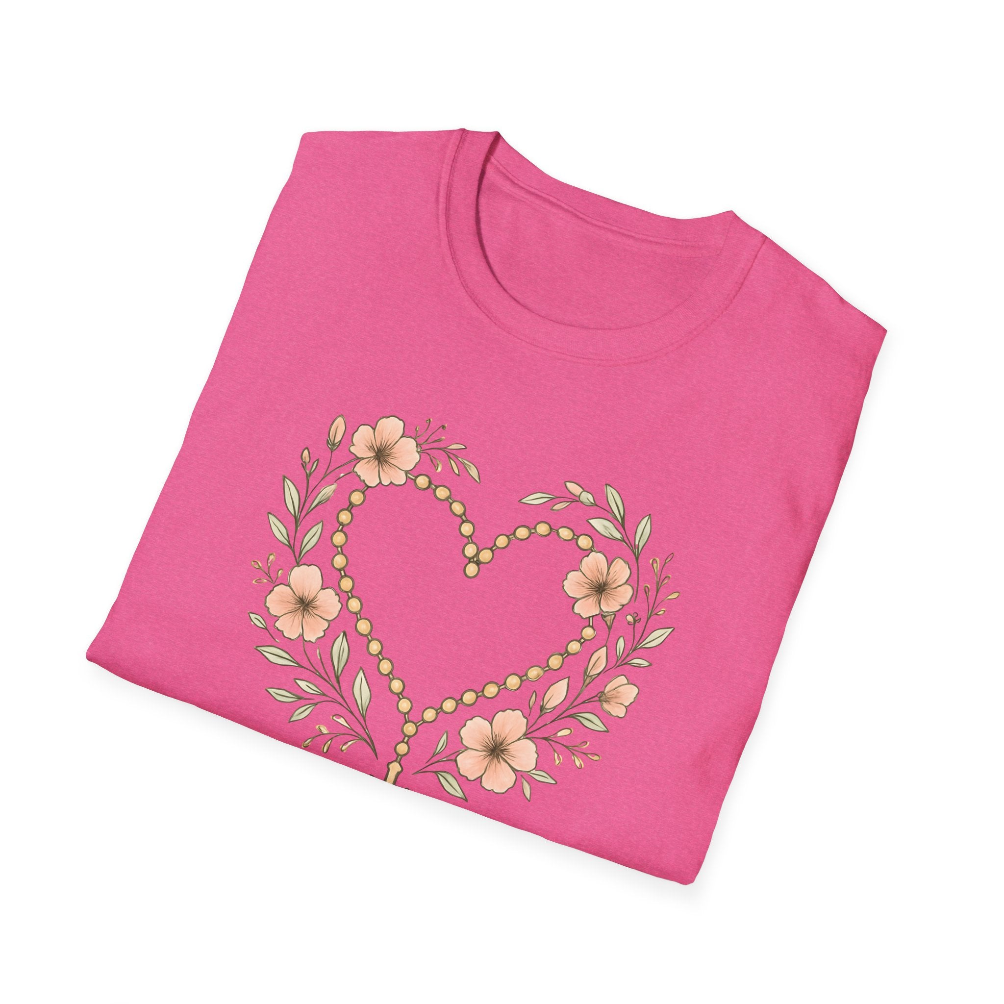 Floral Heart Rosary T-Shirt