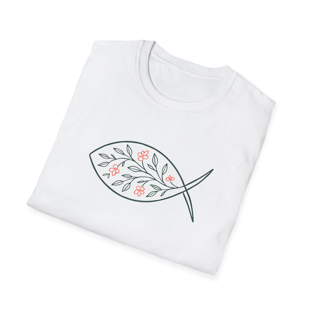Floral Leaf Fish T-Shirt