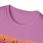 Trust God Floral Design T-Shirt