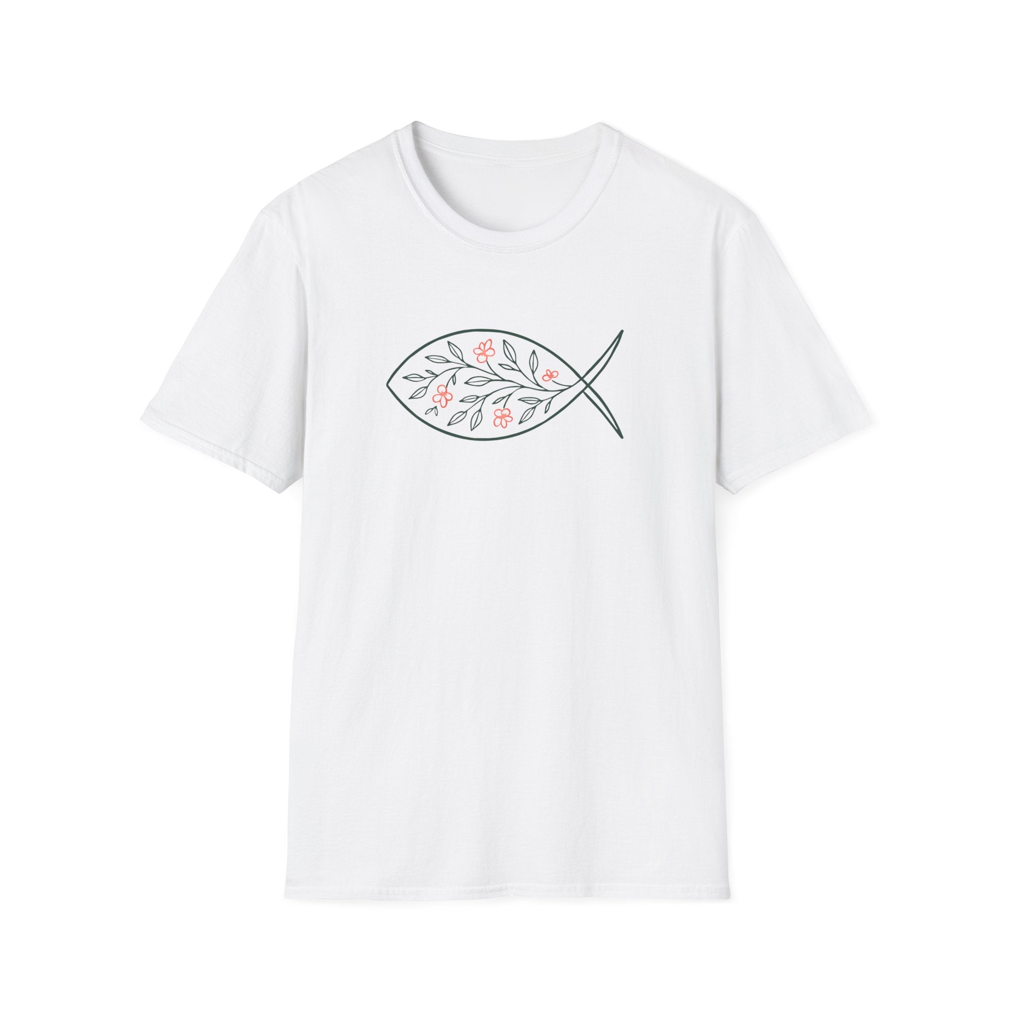 Floral Leaf Fish T-Shirt