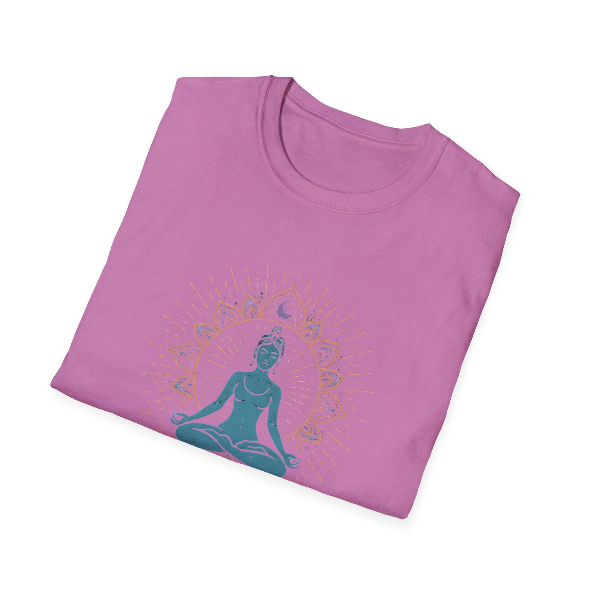 Blue Meditating Woman T-Shirt